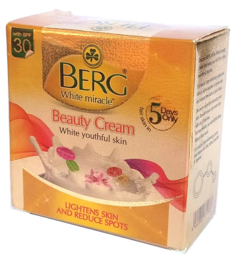 بيرغ كريم وايت ميراكل للتجميل، بشرة بيضاء شابة، يفتح لون البشرة ويقلل البقع، 6 قطع في العلبة - Image 3